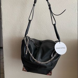 Alexander wang marina chain satchel shoulder bag black